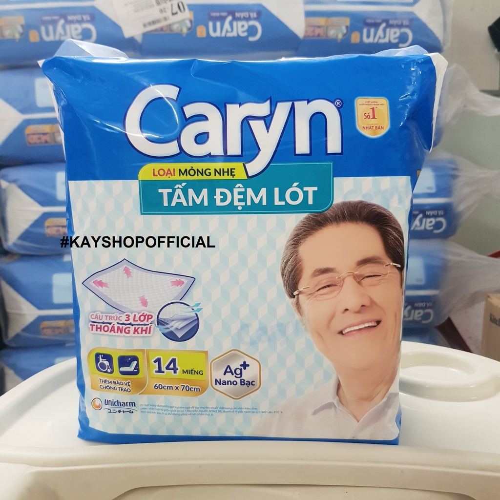 Tấm Đệm Lót Caryn XL14 Mỏng Nhẹ (14 Miếng) - Tã người lớn 60x70cm