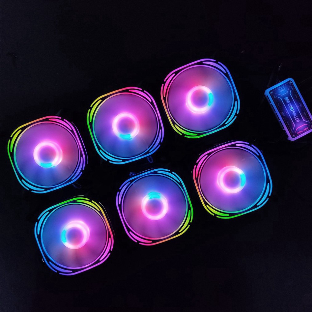 💥  [Mua bộ 6 tặng thêm 1 Fan] Bộ 6 Quạt Tản Nhiệt, Fan Case KNC Z Led RGB đồng bộ màu Hub Fan Coolmoon