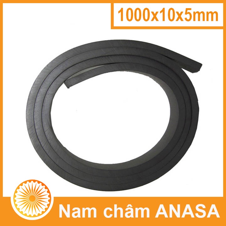 Nam châm dẻo cuộn w10x5x1000mm, lực từ mạnh, hút 2 mặt