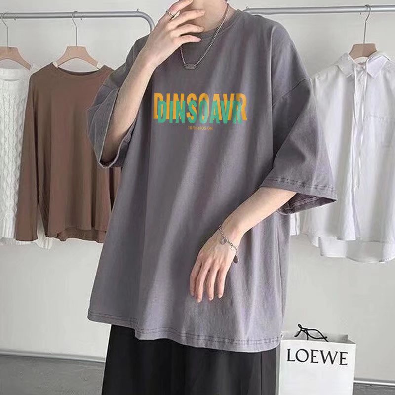 Áo Thun Dáng Rộng Tay Ngắn In Chữ M-8XL Thời Trang Hàn Quốc Cho Nam