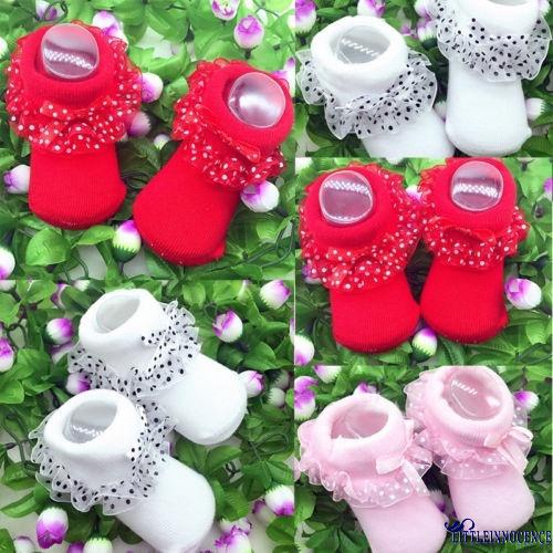 Vớ Cotton Phối Ren Xinh Xắn Dành Cho Bé Gái