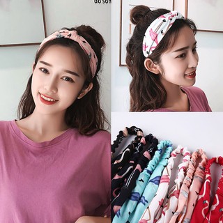 Băng đô turban họa tiết con cò hồng hạc xinh xắn !