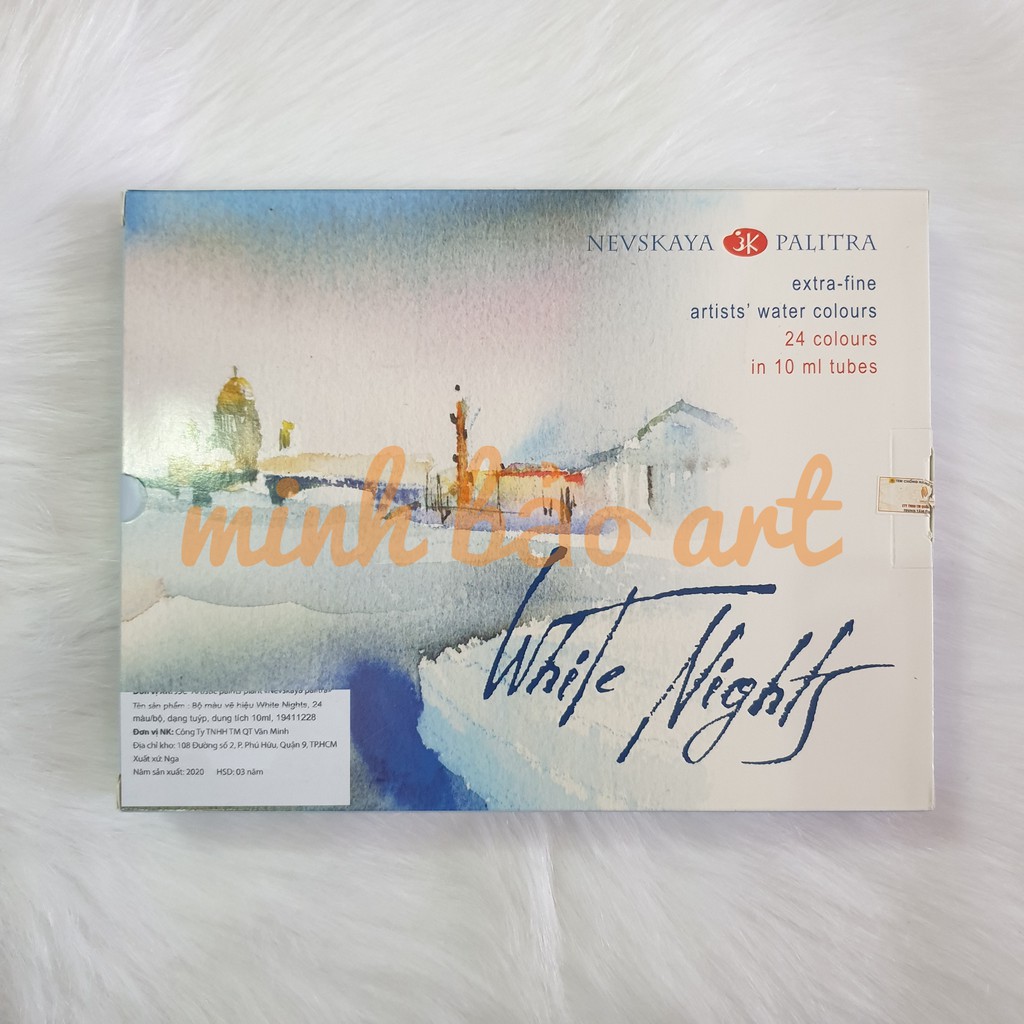 BỘ MÀU NƯỚC CAO CẤP WHITE NIGHTS 12/24 MÀU TUÝP 10 ML