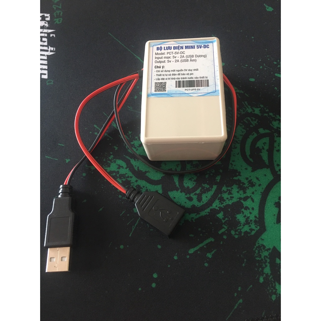 Bộ lưu điện mini liền nguồn 5v-2A | bộ lưu điện | bộ lưu điện camera