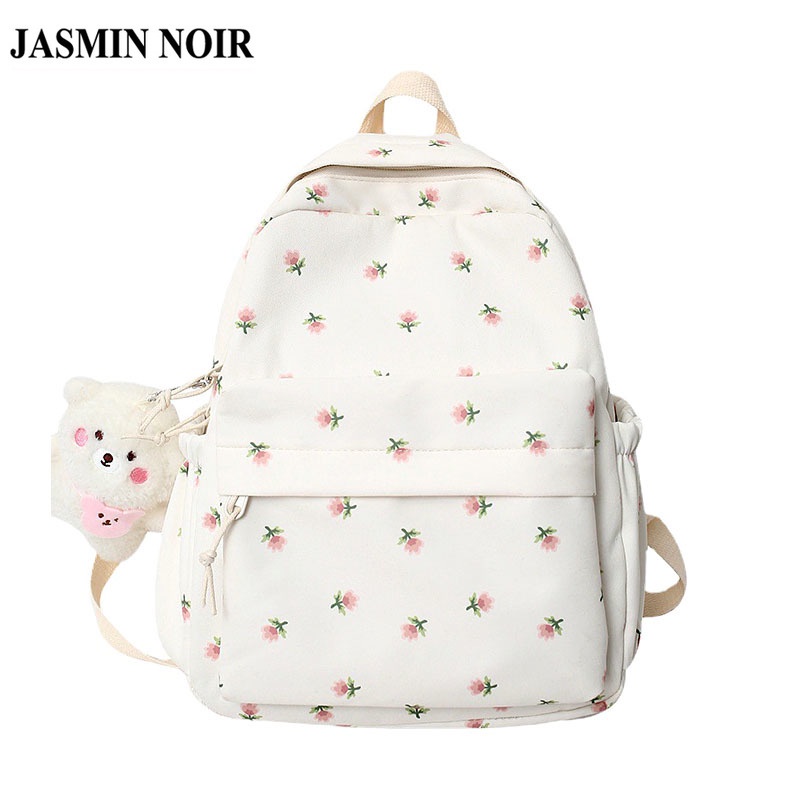 Balo JASMIN NOIR vải canvas họa tiết hoa thời trang cho nữ