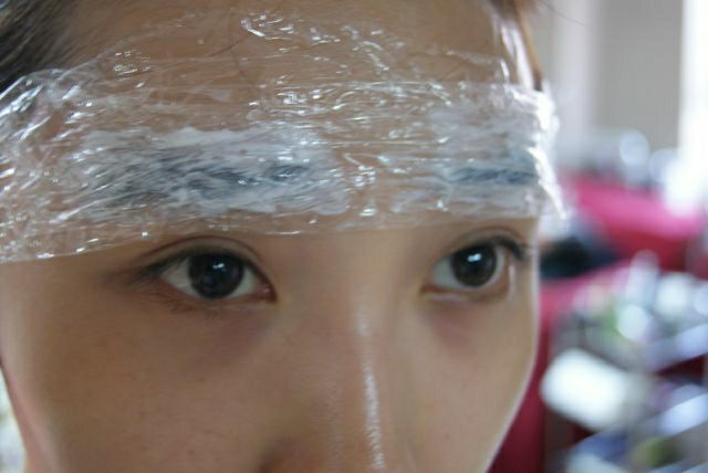 nilon quận dùng quấn ủ khi tháo hoặc ủ thuốc uốn lông mày