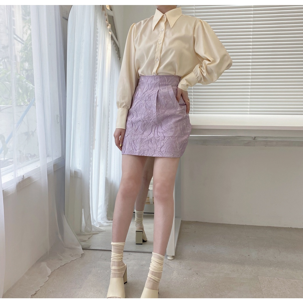 Chân váy chữ a thanh lịch nhiều màu sắc AMBER SKIRT