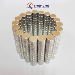 Nam châm trắng trụ D4*4mm (30 viên)