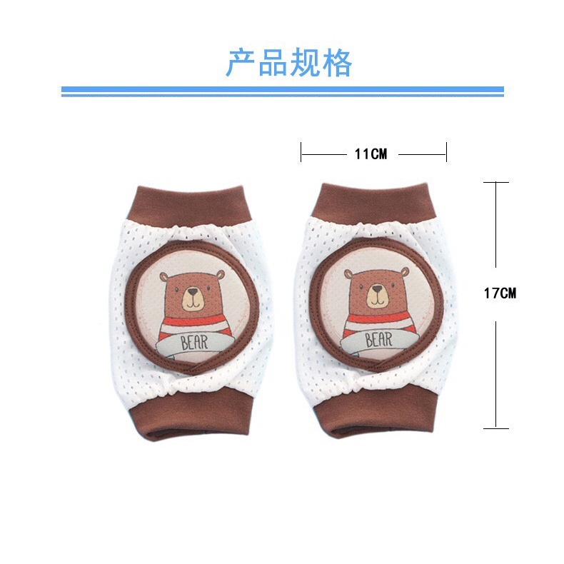 Đệm gối tập bò tấm lưới cotton thoáng khí, đệm lưới bảo vệ đầu gối, miếng đệm đầu gối sơ sinh, bao khuỷu tay cho bé