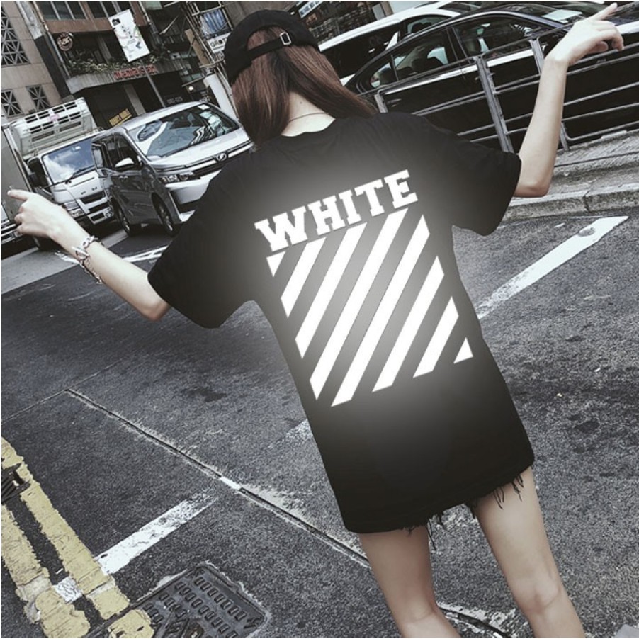 ÁO THUN UNISEX PHẢN QUANG OFF WHITE NAM NỮ FORM ĐẸP