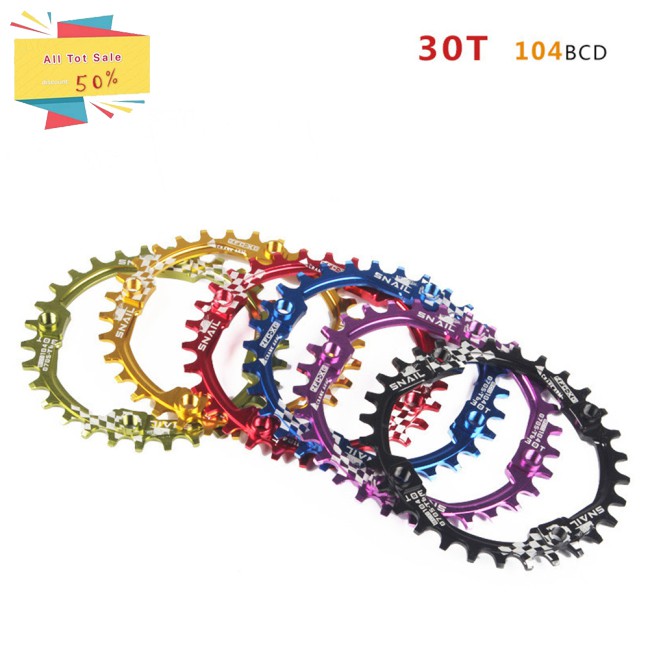 🔥Hàng xịn🔥 30T Bike Chainring 104bcd Mountain Bike Chain ring Narrow Wide MTB Single Speed Bicycle Chainwheel Colored Bike Bolts