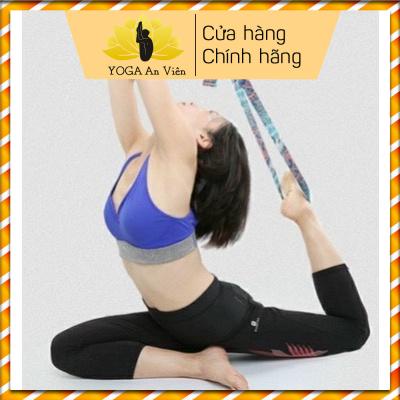 [Rẻ vô địch] Dây đai cotton tập yoga in hoa văn asana 2,5m nhiều màu sắc- Yoga An Viên