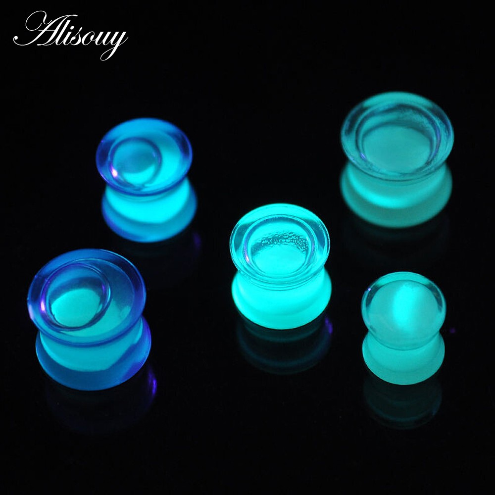 Alisouy Set 2 Khuyên Tai acrylic Phát Sáng Trong Bóng Tối Cắm Và Xỏ Khuyên Tai