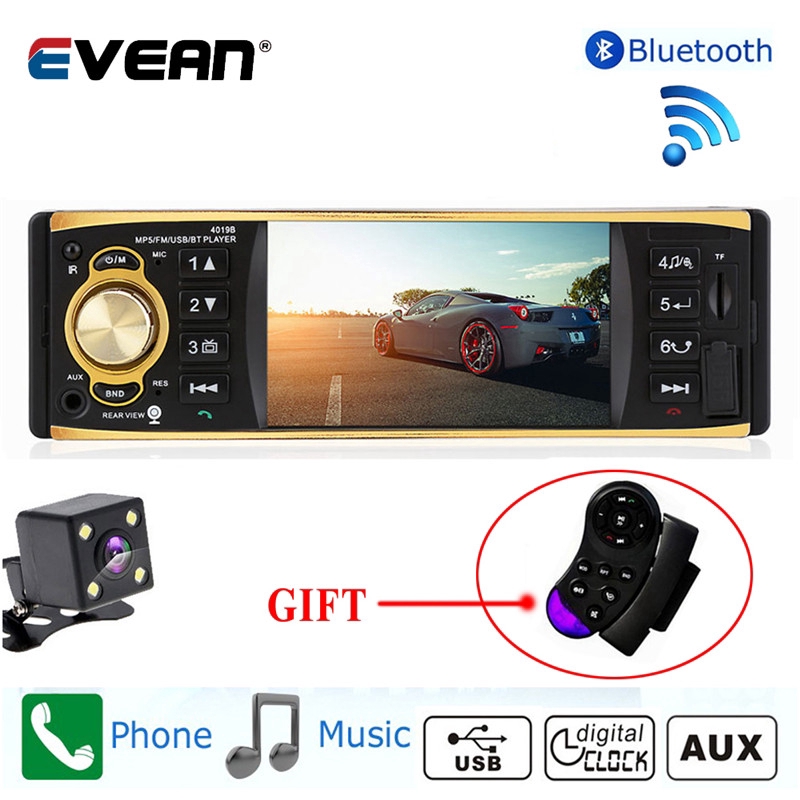 4019B 4.1 '' HD 1Din Máy nghe nhạc MP3 Bluetooth Radio Radio FM / USB / AUX / SD