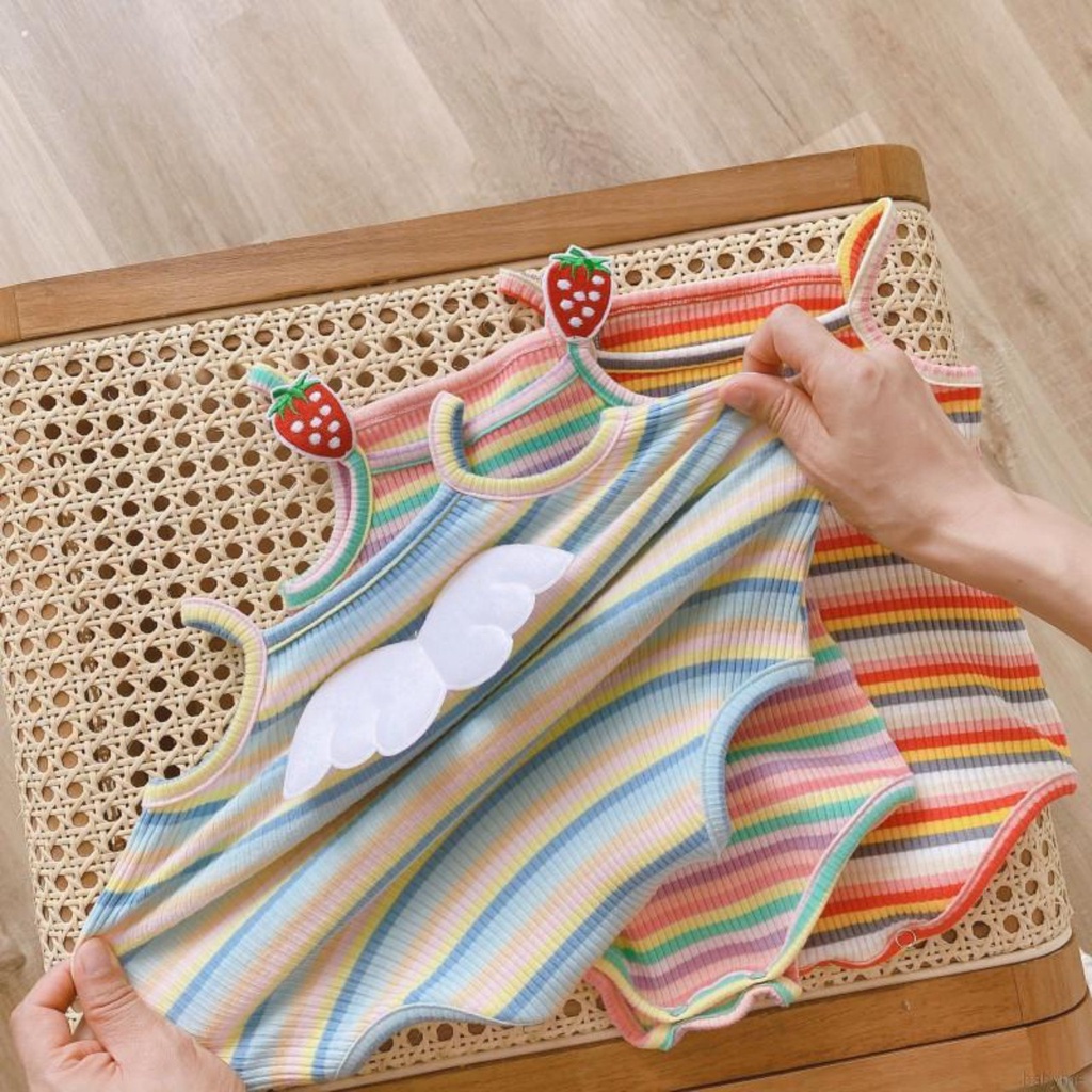 Bộ Áo Liền Quần 2 Dây Mùa Hè Cho Bé