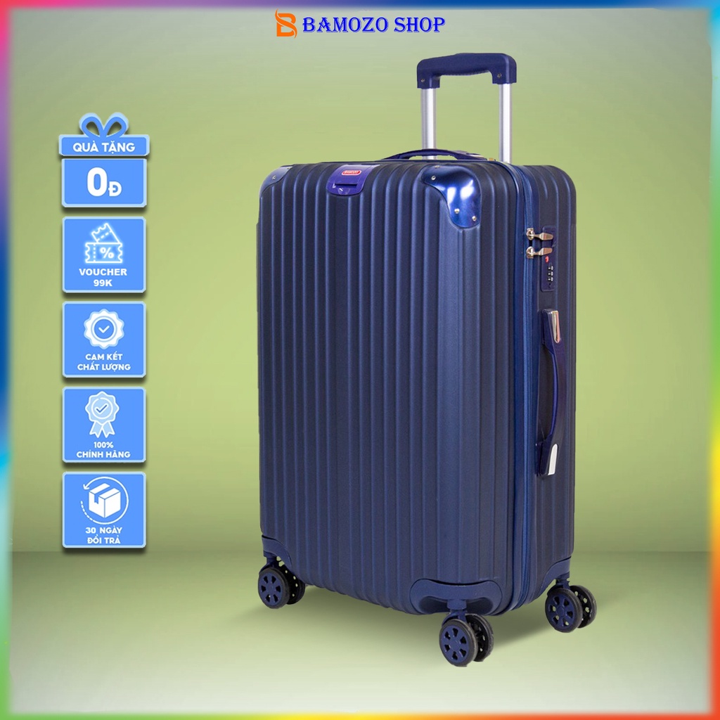 Vali Kéo Du Lịch Size 28 Inch Nhựa Cao Cấp Giá Rẻ Bền Đẹp Chống Va Đập Trầy Xước Bảo Hành 5 Năm Bamozo 8809
