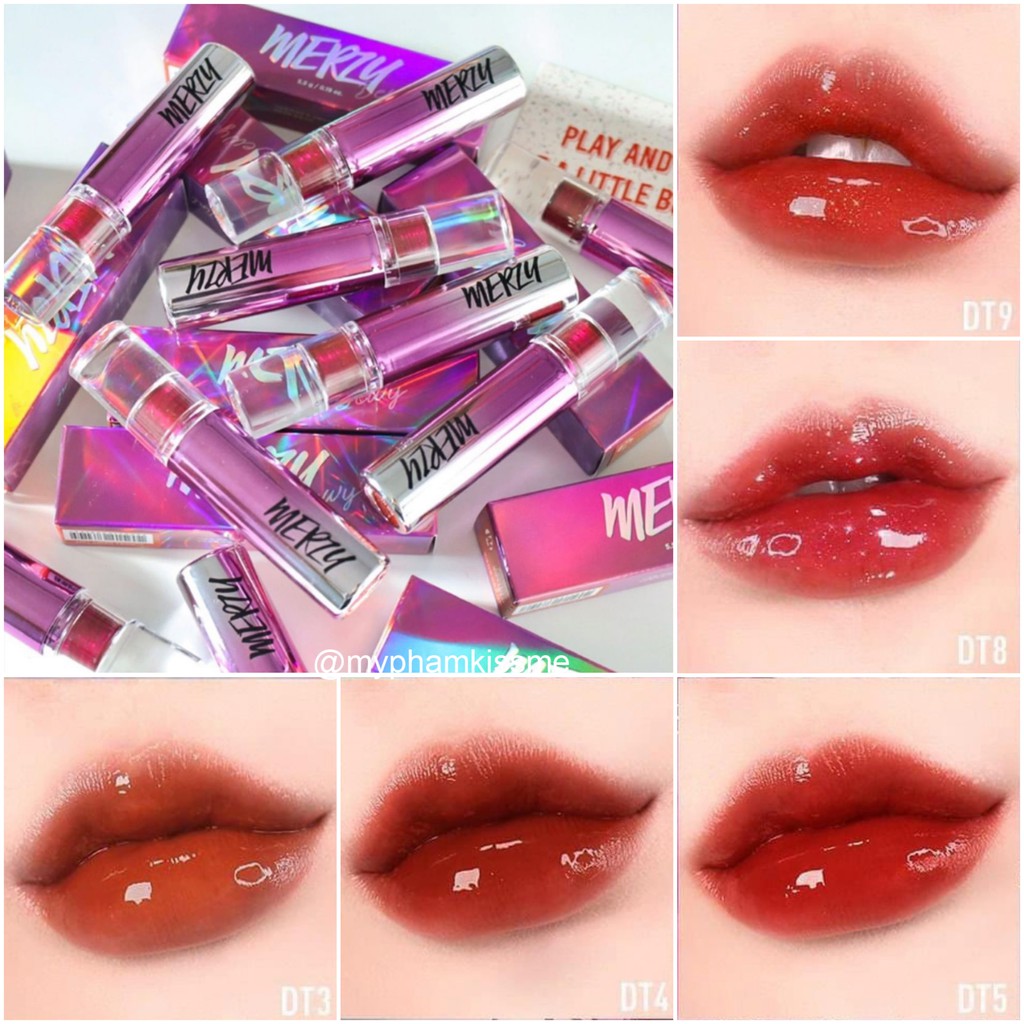 Son tint bóng siêu lì, cho đôi môi căng mọng Merzy Aura Dewy Tint | BigBuy360 - bigbuy360.vn