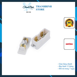 Cầu chì điện gắn bảng nổi cc10a sopoka/ chống cháy- màu trắng