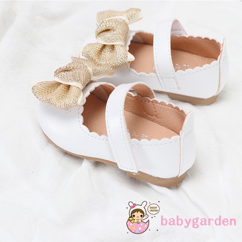 BABYGARDEN-Baby Girl Shoes, Cute Bowknot Mary Jane Flats Anti-Slip Soft Sole Shoes