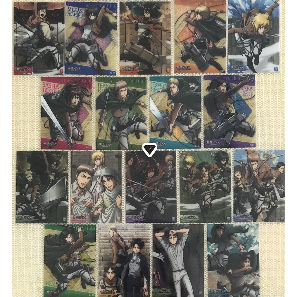 OtakuTPstore made in Japan combo clear metal card nhân phẩm new 99% anime Attack on Titan