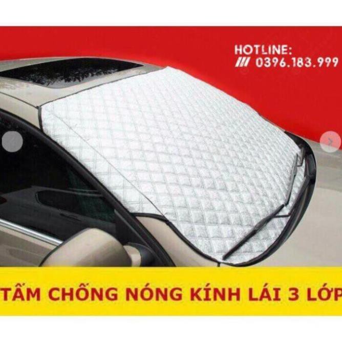 [Giảm giá]  Combo 2 tấm chắn nắng kính trước và sau 3 lớp tráng nhôm cao cấp l