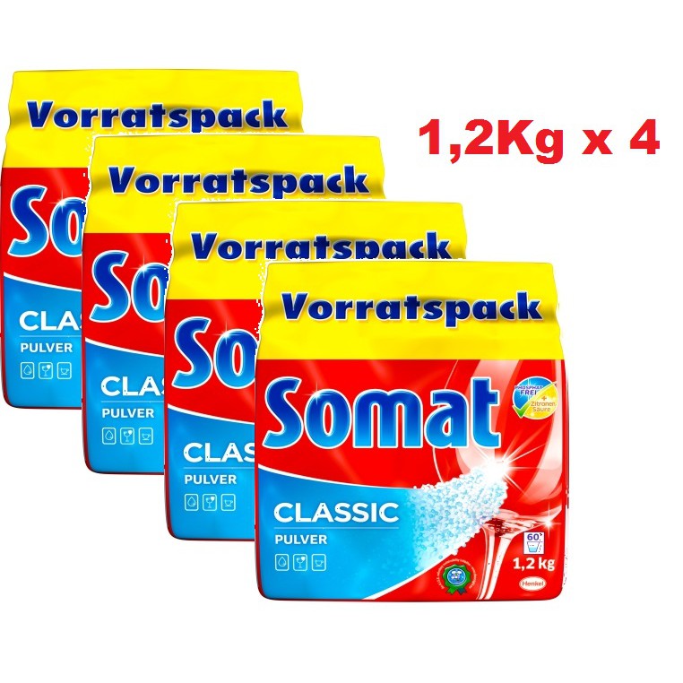 4 bột SOMAT 1,2kg NK Đức cho máy rửa chén bát