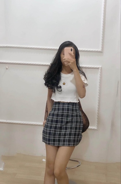 Chân váy kẻ kèm quần đùi HSU1 | BigBuy360 - bigbuy360.vn