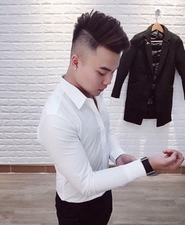 Sơ mi trắng giấu cúc hàng đẹp