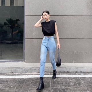 Quần Mom Jeans Cắt Lai