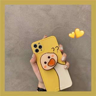 Ốp iphone Vịt ngáo kèm giá đỡ điện thoại