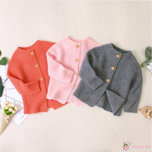 ღ♛ღBaby Girl Knitted Long Sleeve Round Nech Sweaters Jacket Outwear Clothes