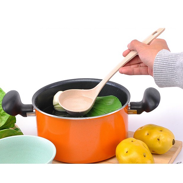 (Bán Buôn Sỉ) Muỗng môi vá múc canh bằng nhựa lúa mạch an toàn cho người sử dụng T2