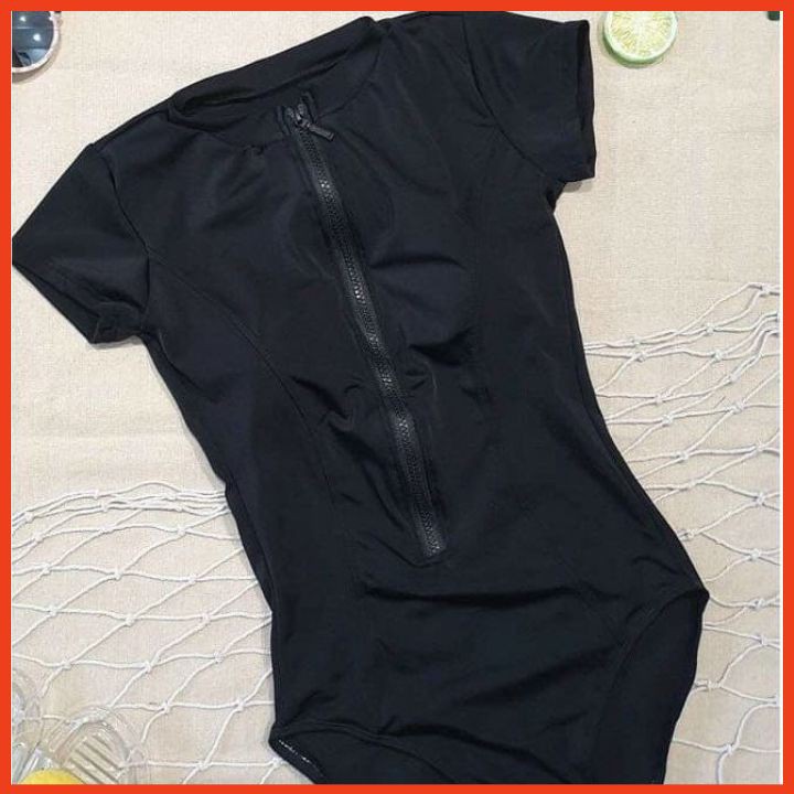 Bikini 1 Mảnh Liền Thân Áo Tắm Đồ Bơi Khóa Kéo Thời Trang Đi Biển