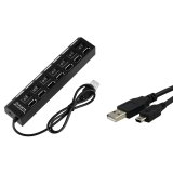 Hub usb công tắc 7 cổng (Đen)