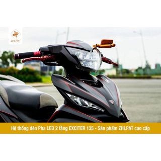 Đèn pha 2 tầng zhipat gắn exciter 135 .