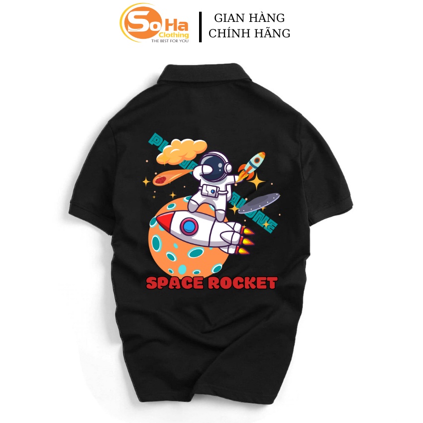 Áo Polo nam   Space rocket vải cá sấu dệt kim xuất xịn,chuẩn form, sang trọng ,thanh lịch - SOHA CLOTHING