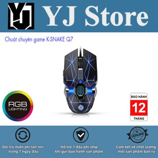 Chuột chuyên game K-SNAKE Q7 Led nhiều màu Siêu ĐỈNH CHO DÂN PUBG & FPS-YJ