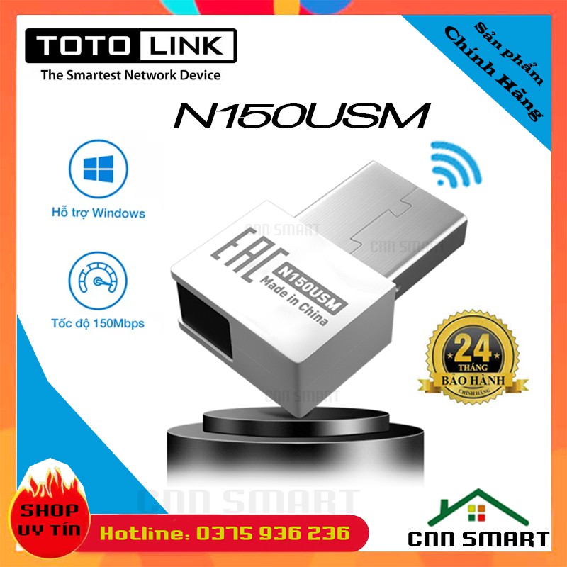 Bộ Usb Thu Sóng Wifi TOTOLINK N160USM N150USM 150Mb - Thu 5G A650USM 650Mb thu wifi cho máy tính pc, laptop - Chính hãng