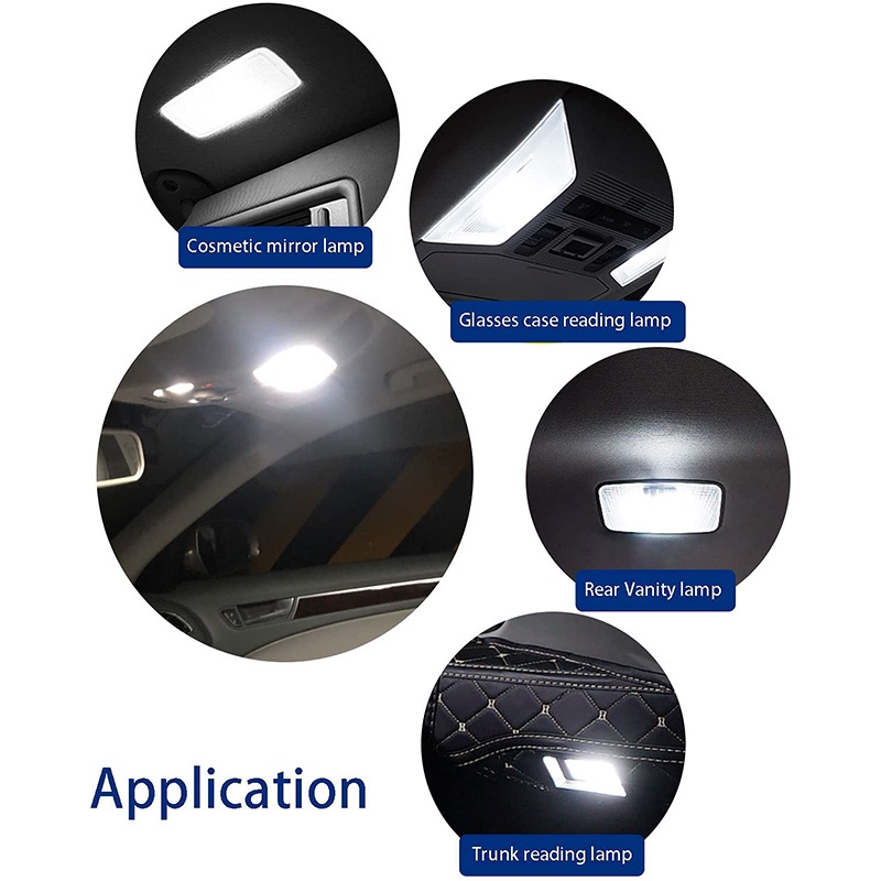 1 Bộ Đèn LED 48 SMD T10 4W COB 12V Siêu Sáng Cho Xe Hơi