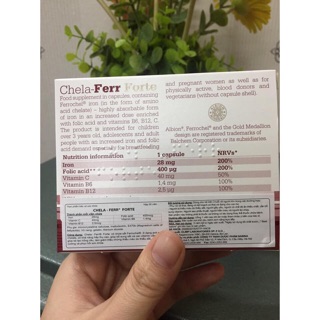 Sắt hữu cơ Chela-ferr forte