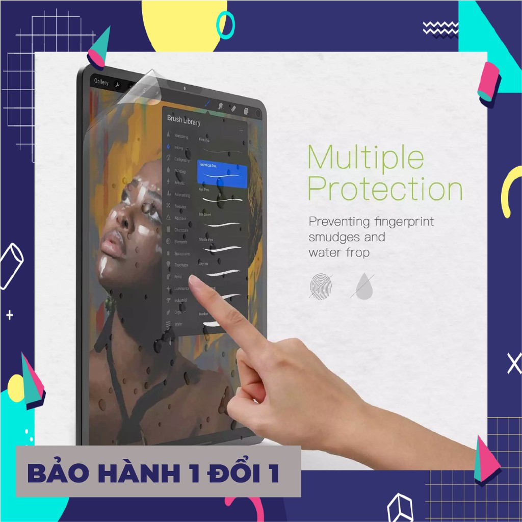 Dán màn hình Ipad Paper-like chống vân, ánh xanh cảm giác vẽ trên giấy paperlike -air 9.7 10.2 10.5 11 12