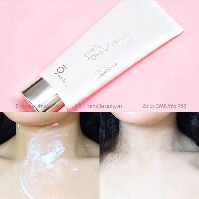 9WISHES Kem dưỡng trắng da toàn thân White Tone Up Body Serum 150ml