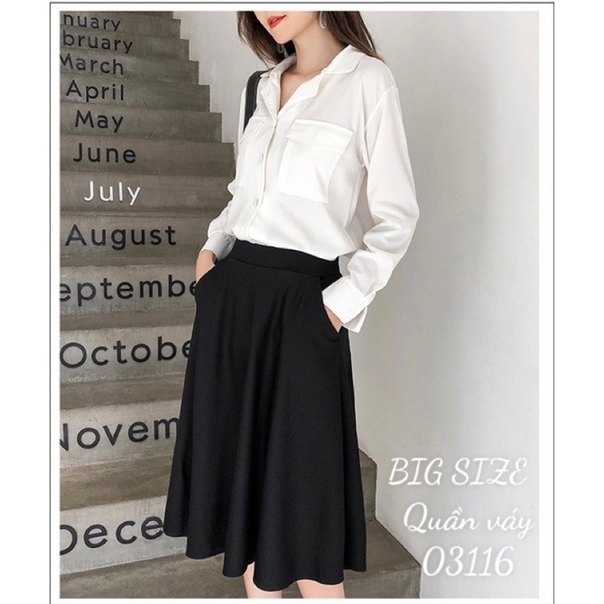 Quần BIGSIZE kiểu quần giả váy xòe chất thun QV.QC 03116