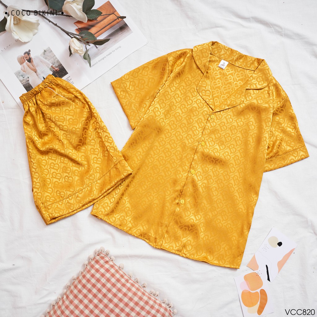 𝑪𝑶𝑪𝑶 𝑩𝑰𝑲𝑰𝑵𝑰 Bộ Đồ Ngủ - Đồ Mặc Nhà Lụa Gấm ( VCC820 ) | BigBuy360 - bigbuy360.vn