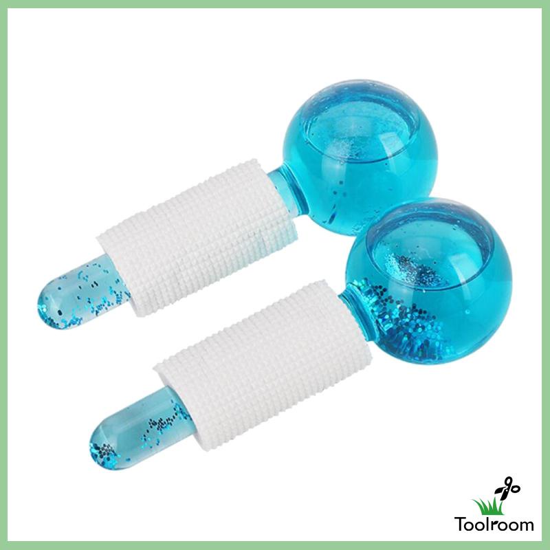 Quả Cầu Pha Lê Làm Mát Chăm Sóc Da Mặt Cổ Màu Hồng