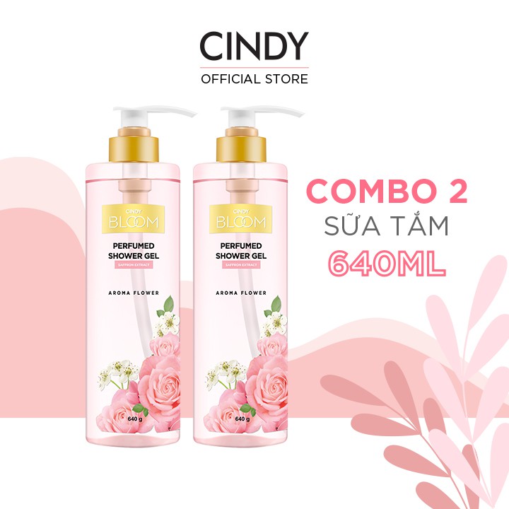 Combo 2 Sữa Tắm Nước Hoa Cindy Bloom Aroma Flower 640g/chai