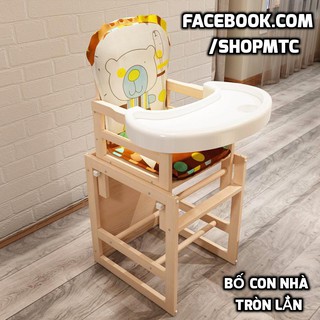 Ghế ăn dặm bằng gỗ