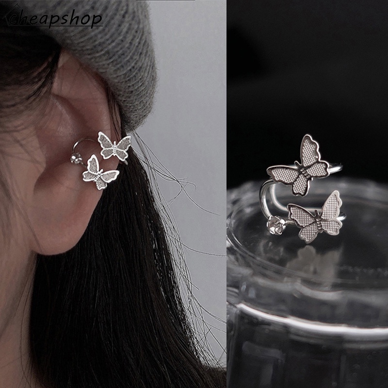 iF YOU Khuyên kẹp tai   kiểu bướm đính đá zircon phong cách Hàn Quốc cổ điển cho nữ