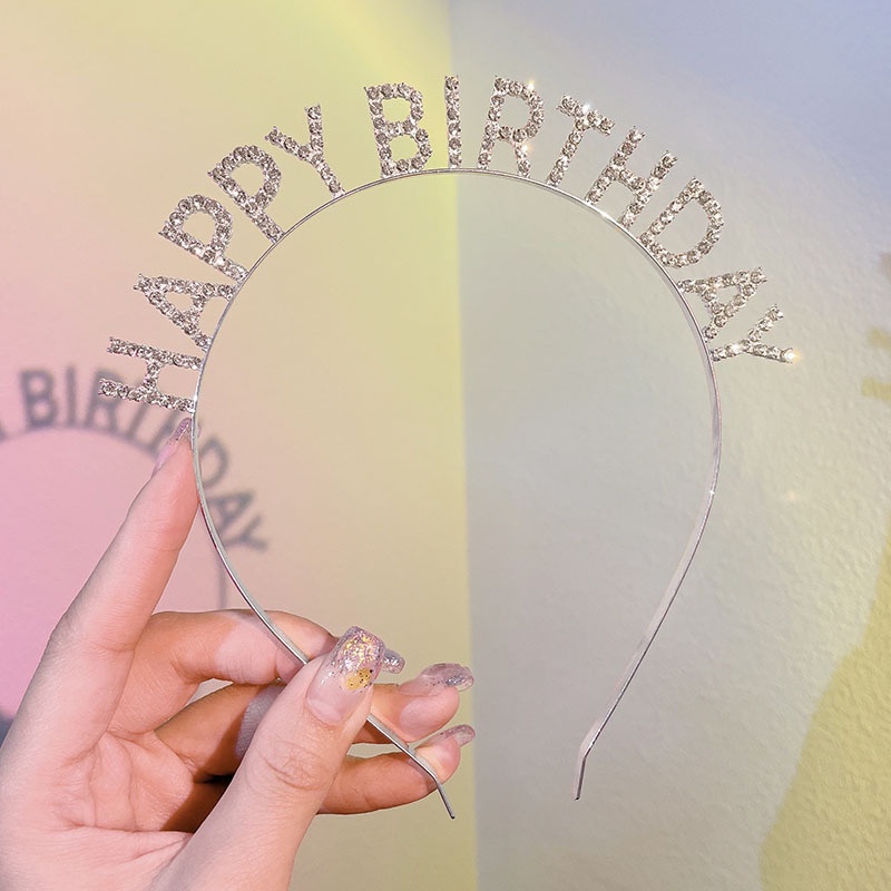 Băng Đô Đính Kim Cương Lấp Lánh Kiểu Hàn Quốc Dùng Làm Đạo Cụ Chụp Ảnh