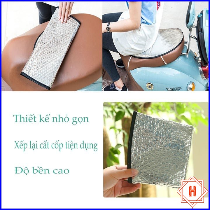 Tấm Lót yên xe máy chống nóng tiện dụng bảo vệ yên xe { H }